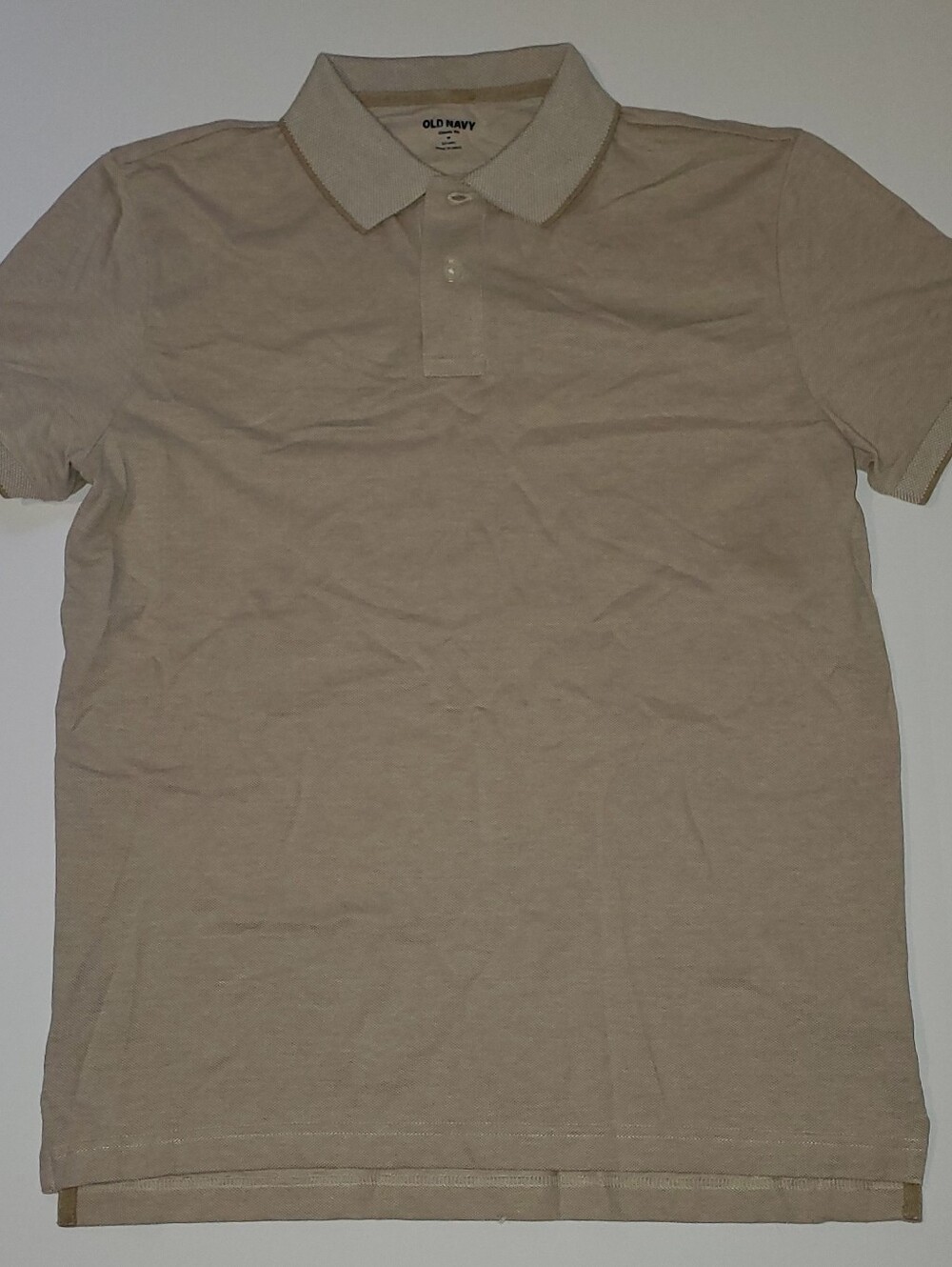 Old Navy Men's Light Beige Polo Shirt